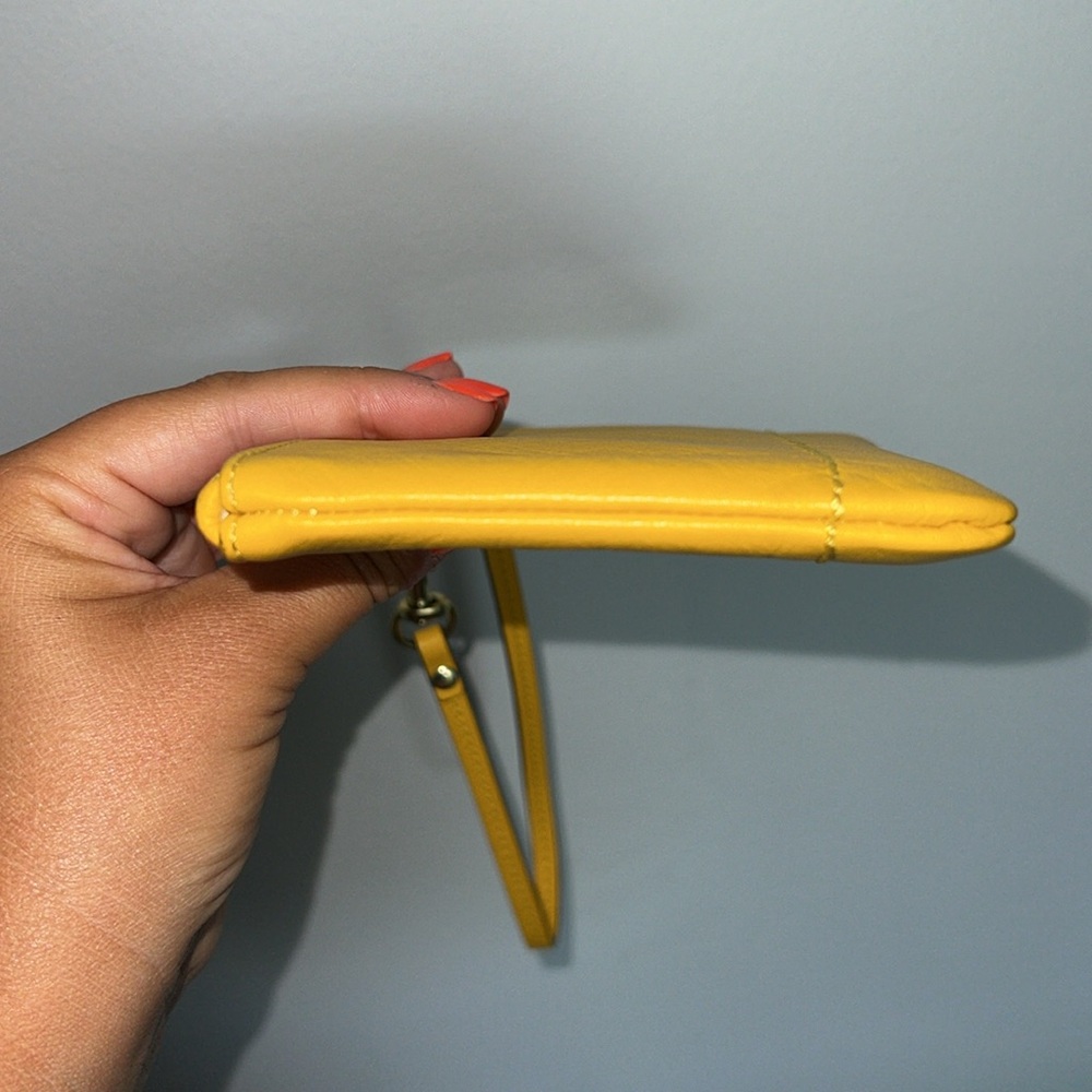 Coach Yellow Leather Clutch Wristlet - Picture 9 of 13